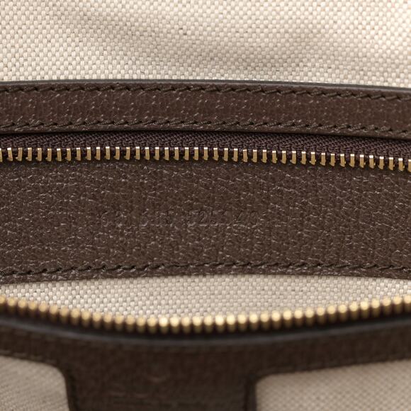 GUCCI Ophidia Jumbo GG Medium Tote Bag in Camel & Ebony Canvas Leather NEW - Picture 13 of 16